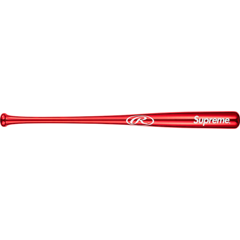 Supreme Rawlings Chrome Maple Wood Baseball Bat Red