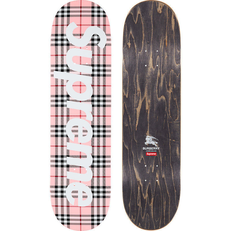 Supreme®/Burberry® Skateboard Deck Pink