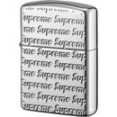 Repeat Engraved Zippo Silver