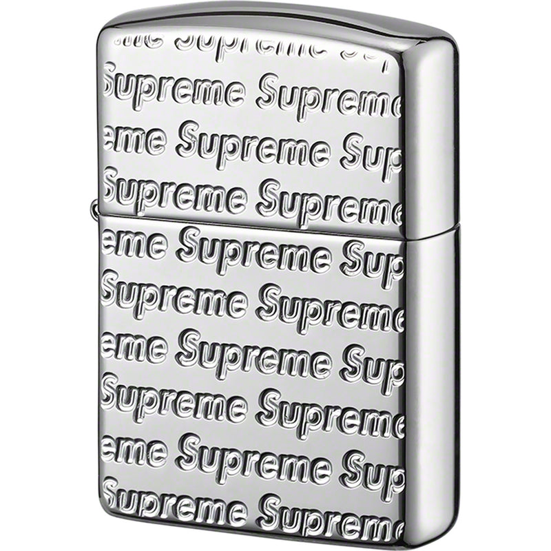 Repeat Engraved Zippo Silver