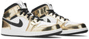 Jordan 1 Mid Metallic Gold Black White (GS)