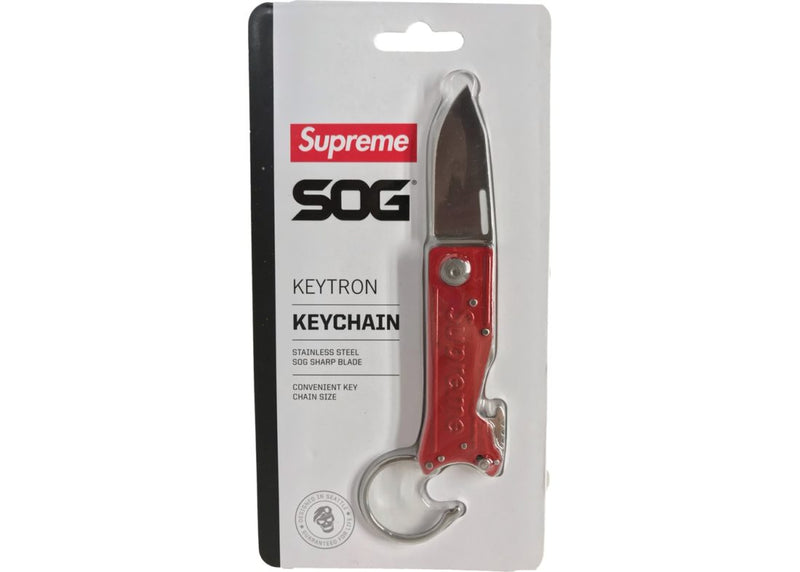 Supreme SOG Keytron Folding Knife Red