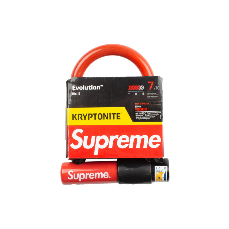 Supreme Kryptonite Evolution Mini 5 Bicycle Lock U Lock Red