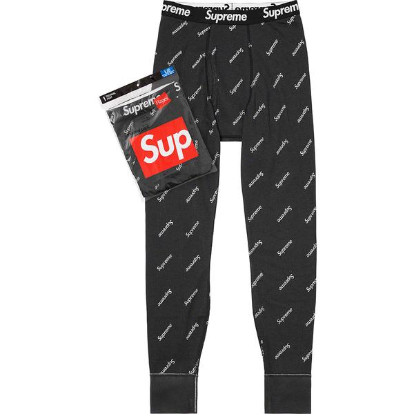 Supreme Hanes Thermal Pant (1 Pack) Black Logos