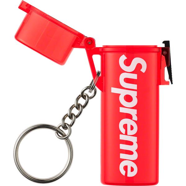 Supreme Waterproof Lighter Case Keychain Red