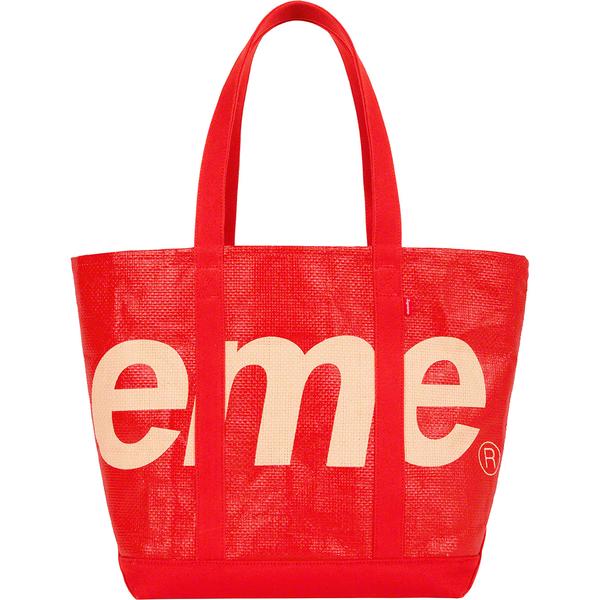 Supreme Raffia Tote Red